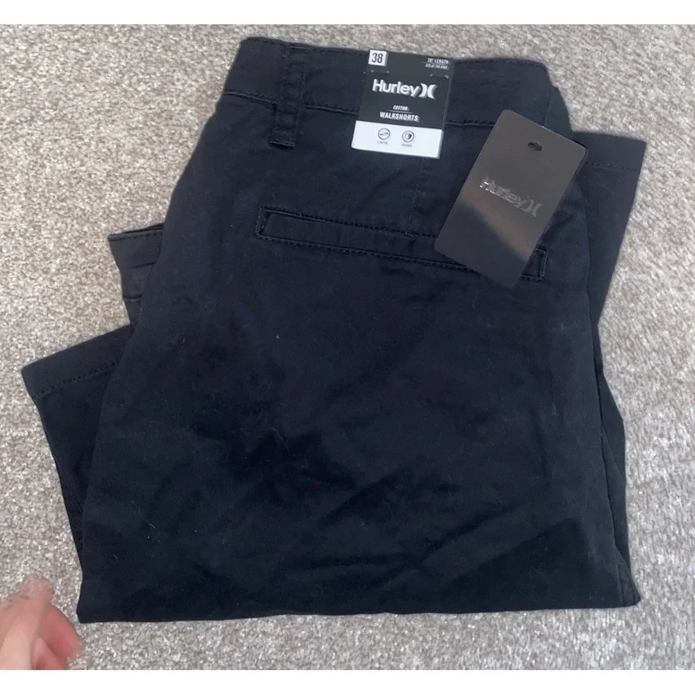 Hurley CTN Twill Walk Shorts Mens 38 Black Chino 9